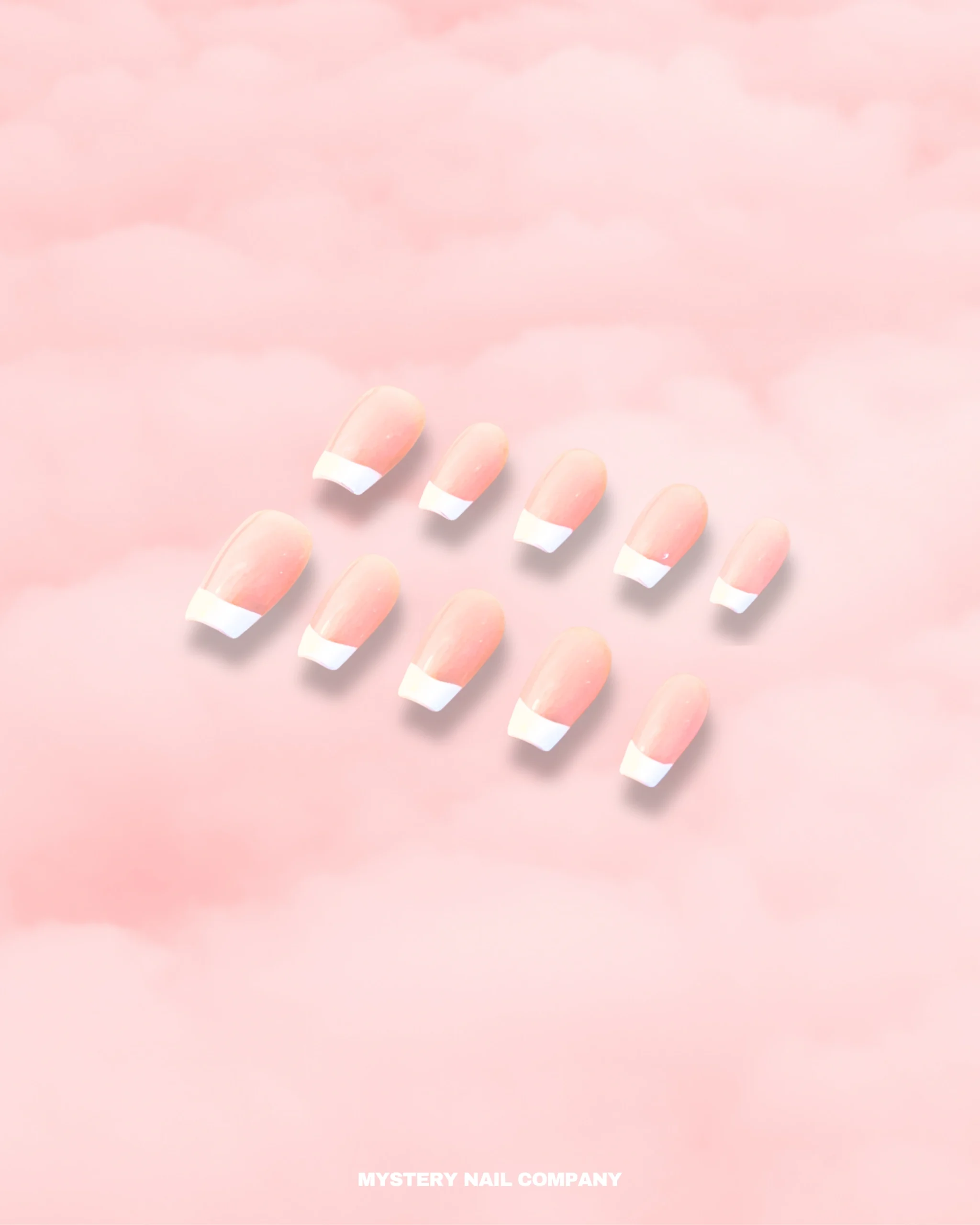 French Peony Press On Nails