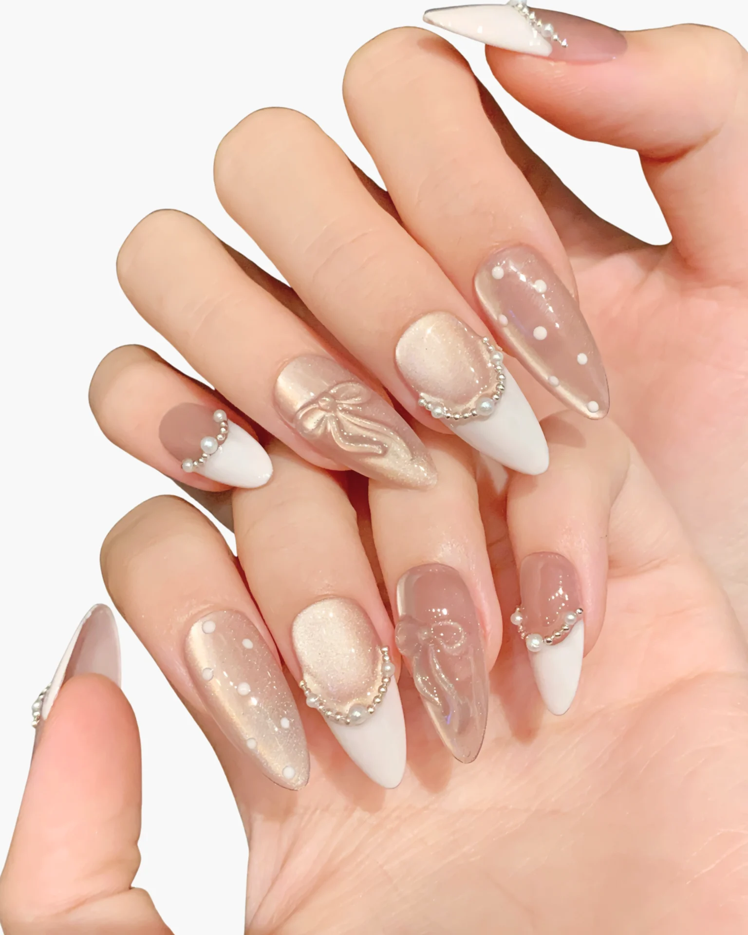 Pearl Island Press On Nails